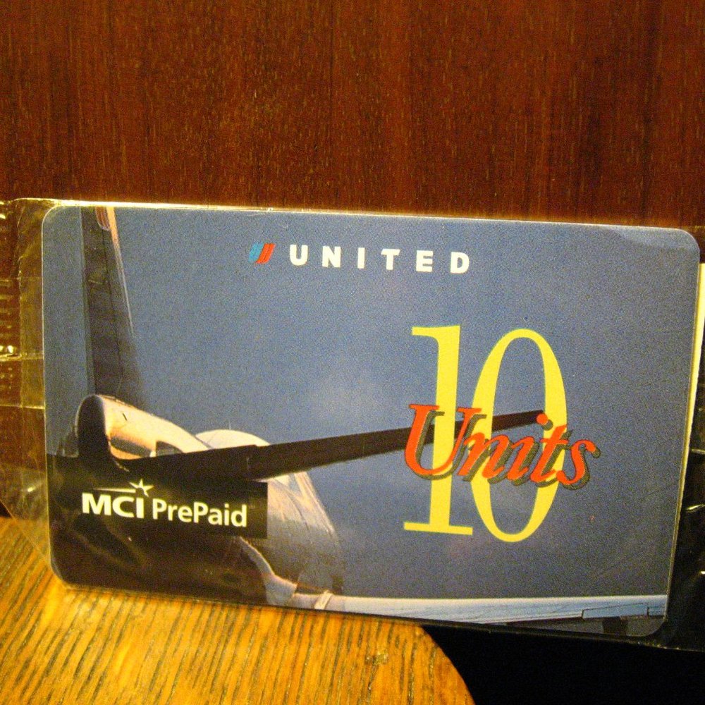 United Airlines Vintage 1998 Phone Card Souvenir